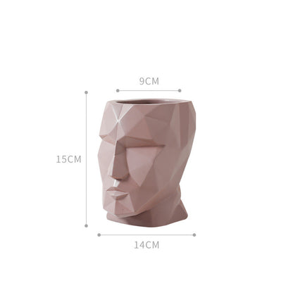 Nordic Modern Creative Face Vase Ceramic Decoration